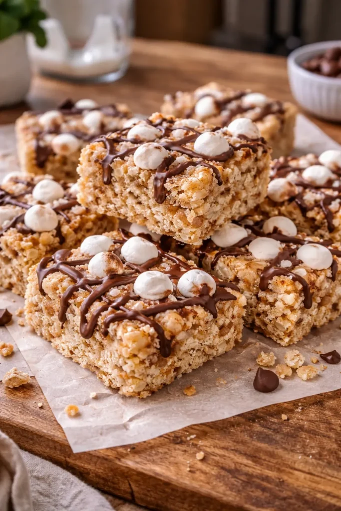 Gourmet S'mores Rice Krispie Squares