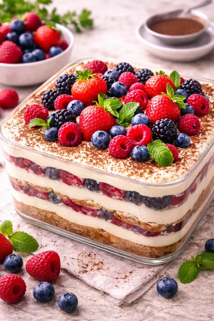 Mixed Berry Tiramisu