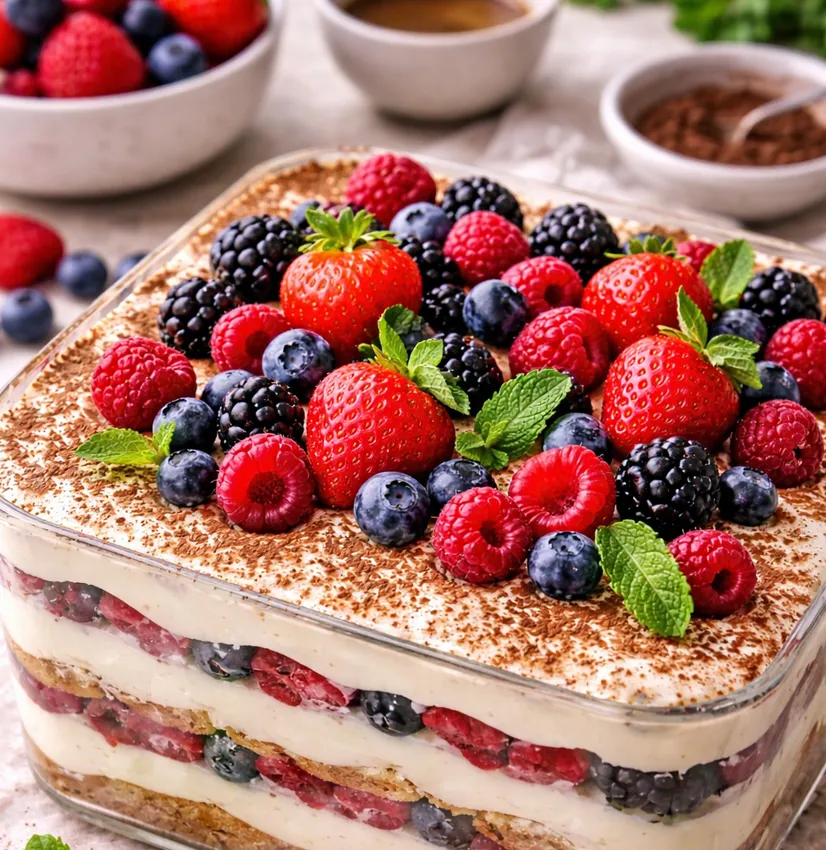 Mixed Berry Tiramisu