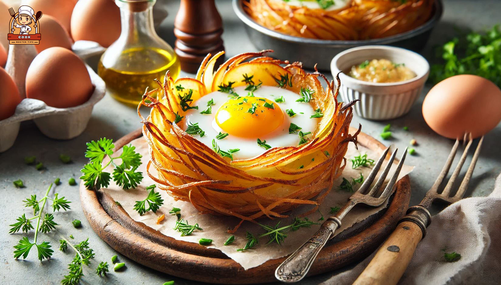 Potato Nest with Baked Egg