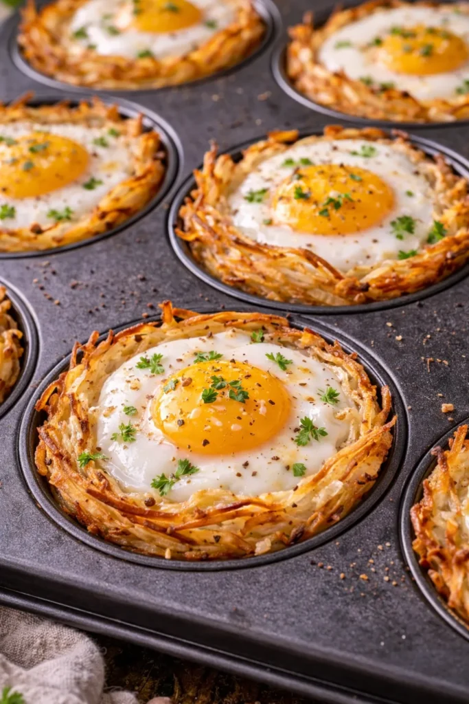 Potato Nests with Baked Eggs IN