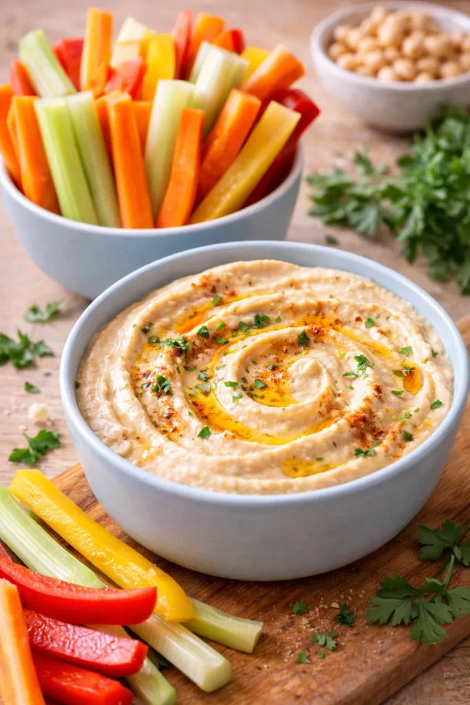 Veggie sticks and hummus