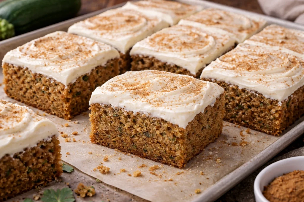 Zucchini Spice Cake WITH cream cheese frosting