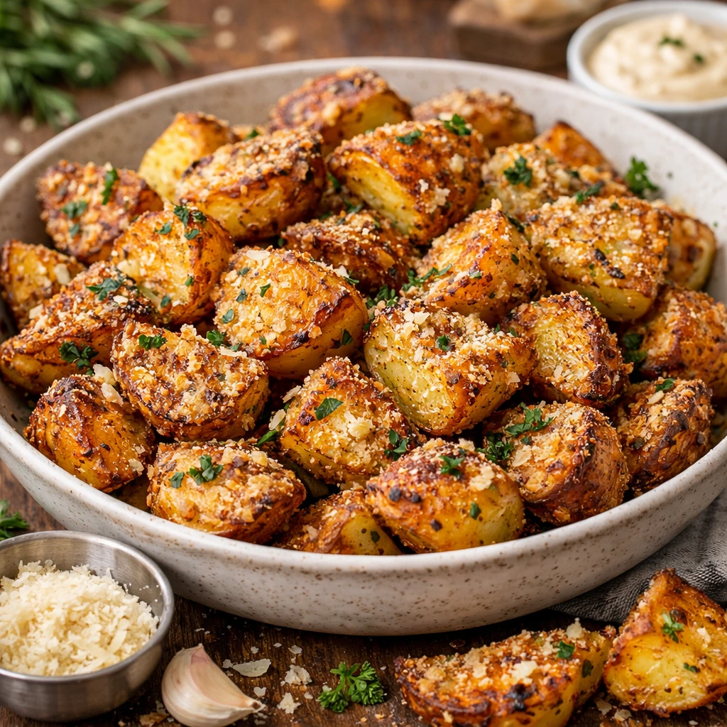 roasted potatoes WITH Rice Krispie