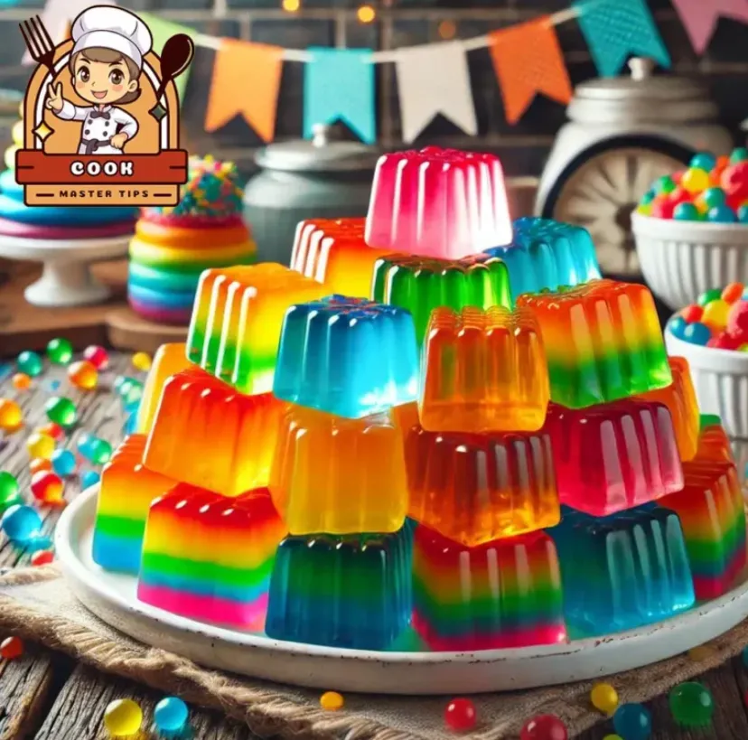Rainbow Gelatin Cubes