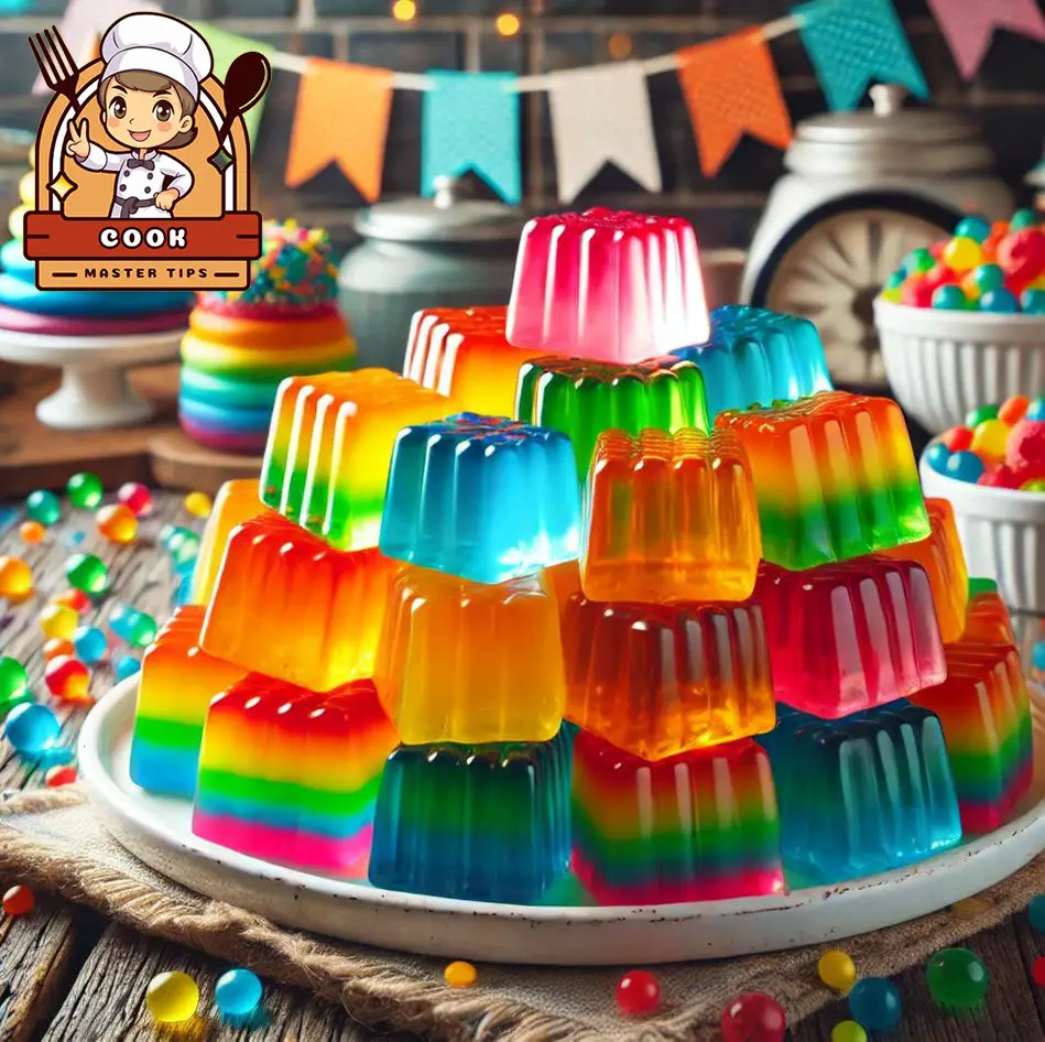 Rainbow Gelatin Cubes