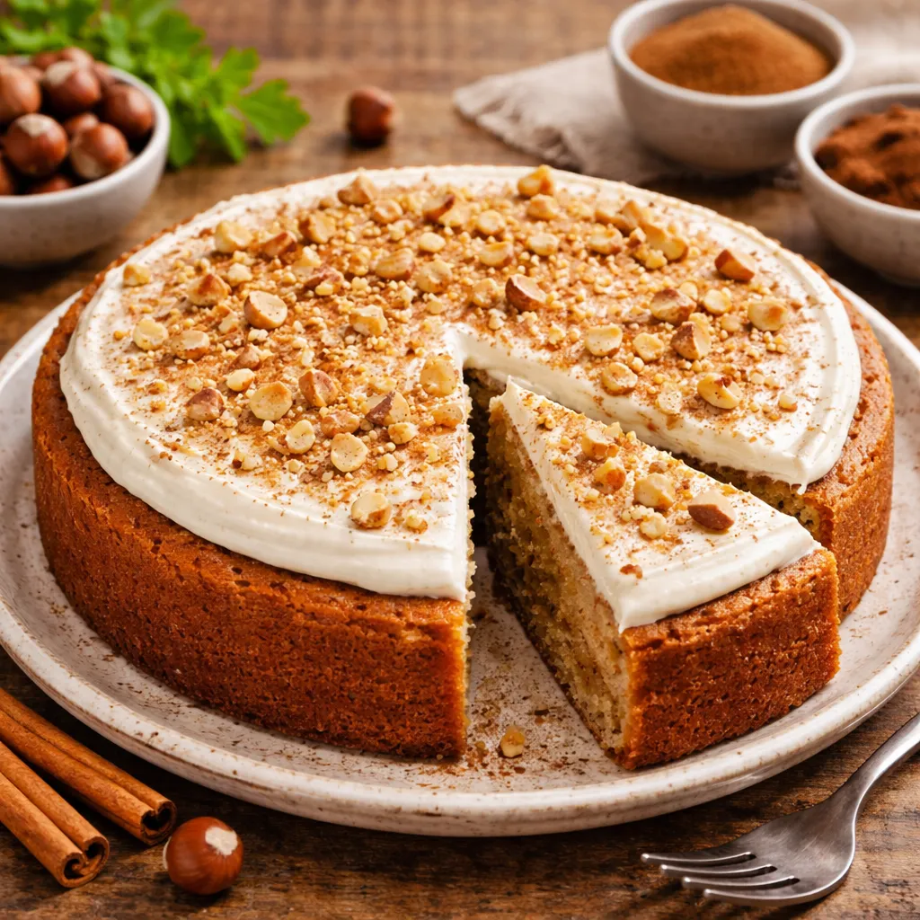 keto cinnamon hazelnut cake