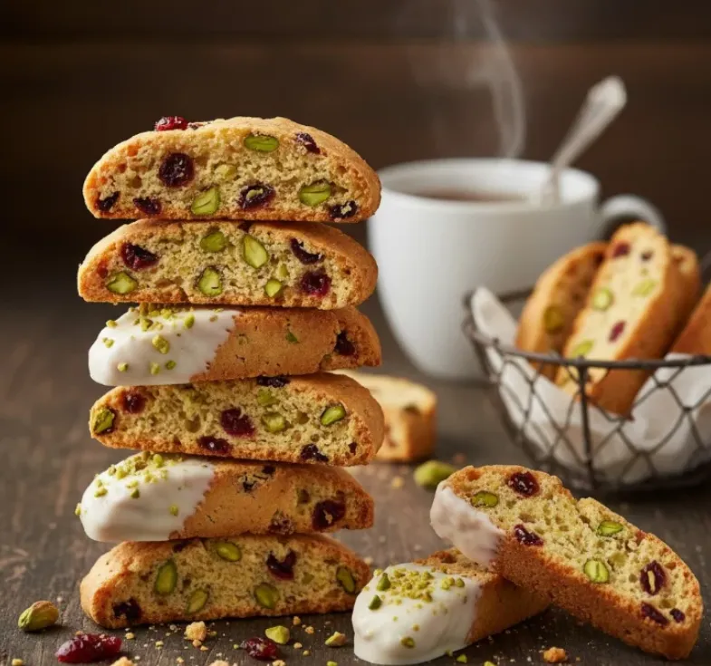 Cranberry Pistachio Biscotti 