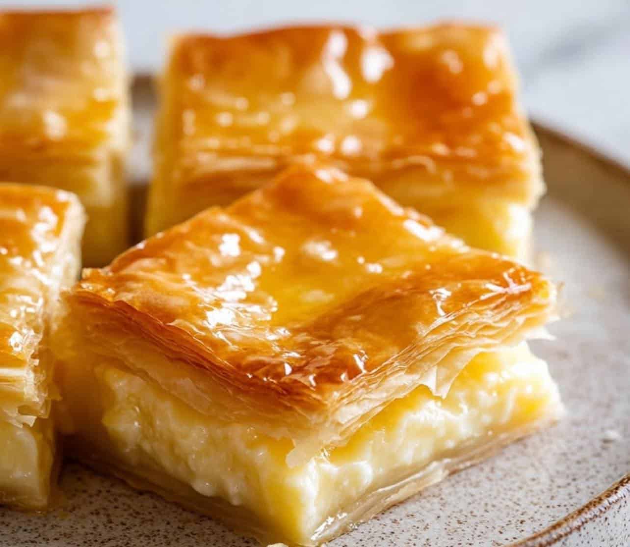 Galaktoboureko – prăjitura grecească cu foi crocante și cremă de griș (versiunea completă)