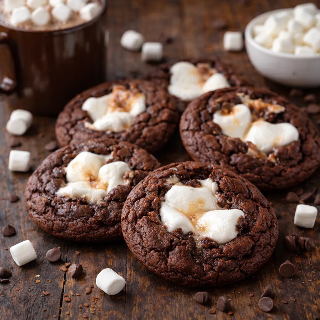 Marshmallow Hot Cocoa Cookies