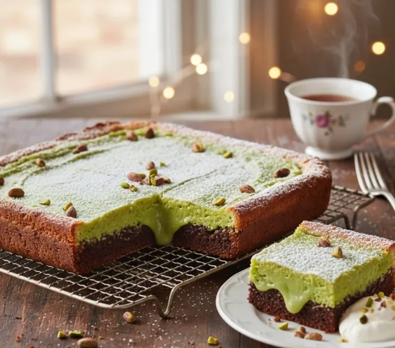 Pistachio Gooey Butter Cake
