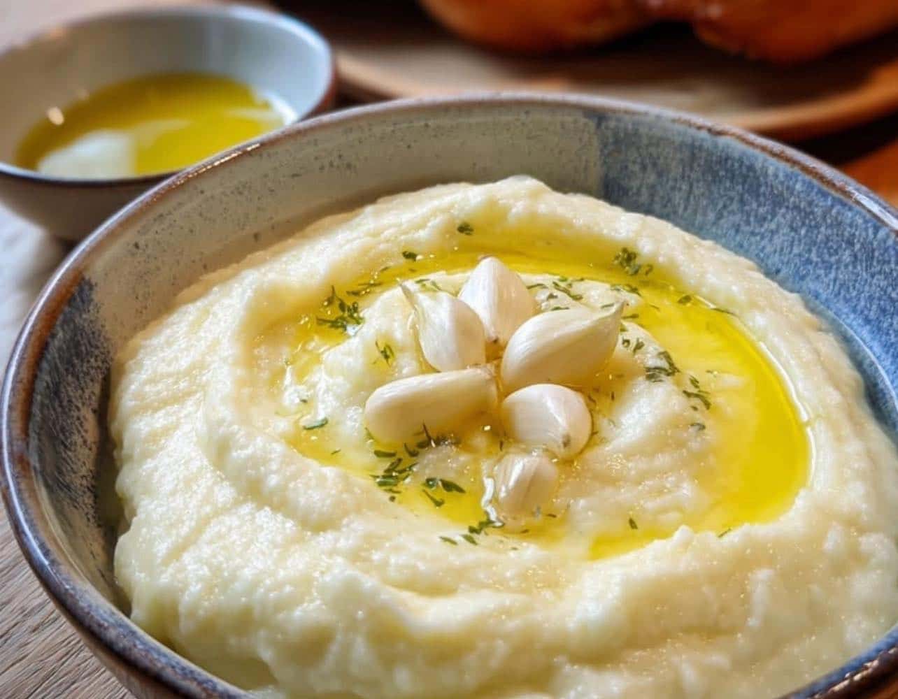 Skordalia – Sosul grecesc de cartofi cu usturoi (versiune completă, extinsă)