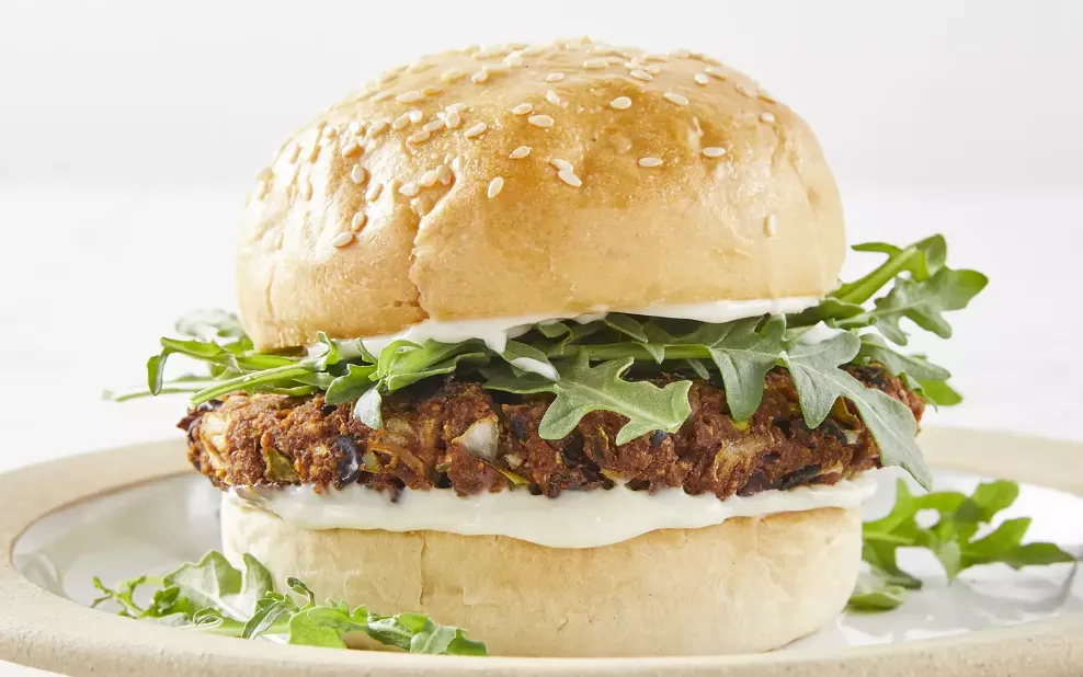 Smoky Black Bean–Veggie Burgers